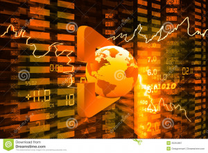 Royalty Free Stock Photography: Display of Stock market quotes