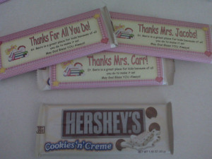 ... candy bar just for your teacher here is one i did for a few teachers