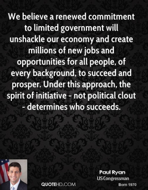 ... spirit of initiative - not political clout - determines who succeeds