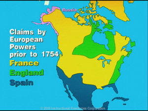 north america 1754 map
