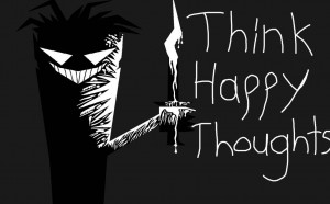 Think Happy Thoughts - Johnny The Homicidal Maniac Wallpaper
