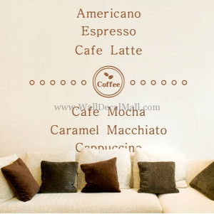 Coffee Time Quote Wall Decals