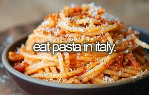 Eat pasta in Italy ? Challenge accepted.