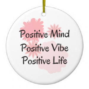Positive Mind, Positive Vibe, Positive Life Quote Double-Sided Ceramic ...