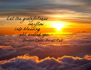 Let the Gratefulness Overflow into Blessing All Around You” Word-Art ...