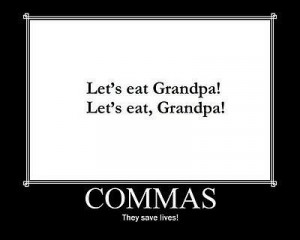 commas, funny, grandpa, lol