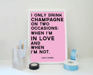Coco Chanel Quotes About Love Coco chanel quote print in
