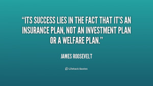 Its success lies in the fact that it's an insurance plan, not an ...