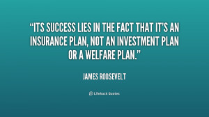 Its success lies in the fact that it's an insurance plan, not an ...