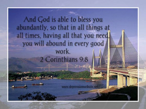 christian quotes about life 2 Corinthians 9 8