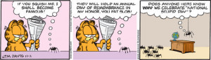 Apology Garfield Veterans Day Comic Strip