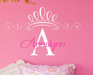 Personalized Princess Vinyl Wall Decal Quote Words for your Wall ...
