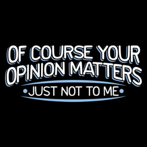 OF COURSE YOUR OPINION MATTERS, JUST NOT TO ME T-SHIRT