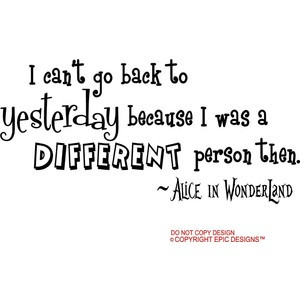 ... Different Person Then. Cute Wall Art Wall Sayings Wall Quote Decal