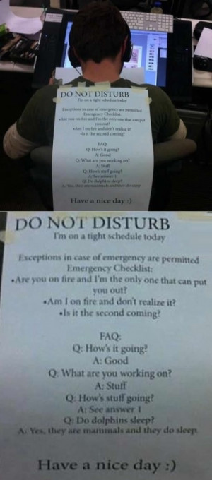 funny do not disturb sign
