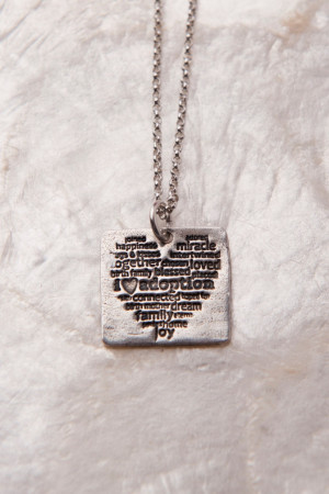 Adoption, I Love Adoption Necklace, Adoption Gifts, Adoption Sayings ...