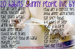 20 habits of skinny people