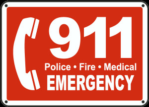 Emergency 911 Sign F7684. Emergency 911 Signs by SafetySign.com.