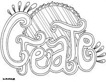 Word Coloring Pages...Create More