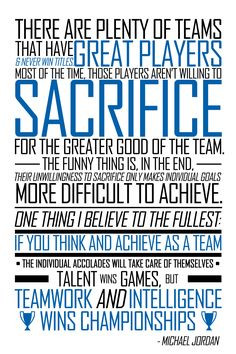 typography design i made from a michael jordan quote more teamwork ...