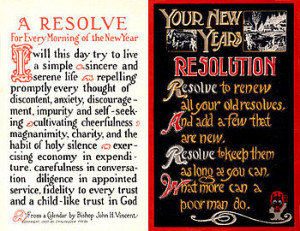 Early 20th-century New Year's resolution postcards