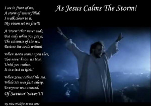 As Jesus calms the storm!!!