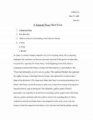 Separate Peace Short Form - 1 by mifei