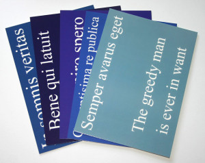 ON SALE! Blue Postcard Pack - Latin Quote Postcards