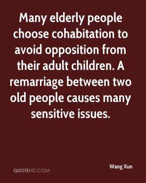 Many elderly people choose cohabitation to avoid opposition from their ...