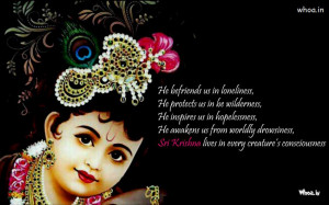 ... Krishna Quotes,Quotes of Radhe Krishna,Image of BalKrishna With Quote