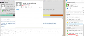 Presence unknown shown in outlook 2013 message by Lync shows available