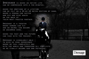 Dressage. This is completely true. It is so beautiful.