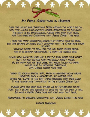 Merry CHRISTmas from Loved Ones in Heaven ...miss you so much this ...