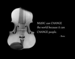 Music Quote Wall Art Violin Print - Bono ...
