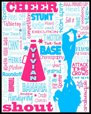 Cheer Typography Poster by MyMeetBook on Etsy, $22.00: 2200