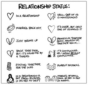 100 Possible Relationship Status Selection Options on Facebook!!