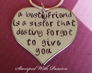 Best Friend Necklace Quote...