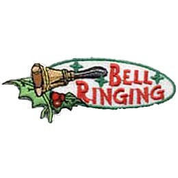 Bell Ringing, Christmas, Bells, Holly, Patch, Embroidered Patch, Merit ...