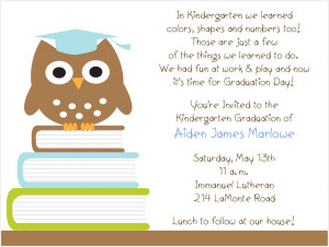 Shop our Store > Blue Owl Graduation Invitations