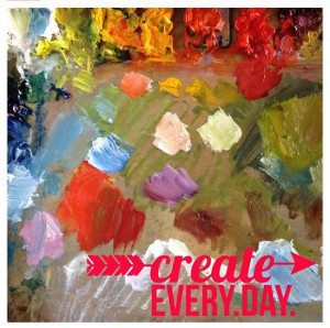 Art palette colorful inspirational quote