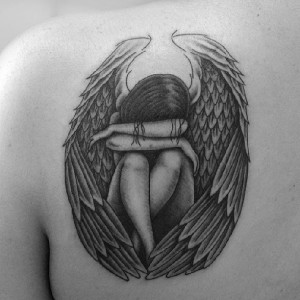 Sad Angel Tattoos