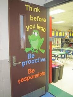 Door decor - Habit 1: Be Proactive (Owl Think Before I Leap!) Use an ...