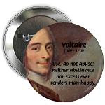 French Philosopher: Voltaire Button