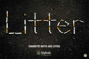 litter cigarette butts