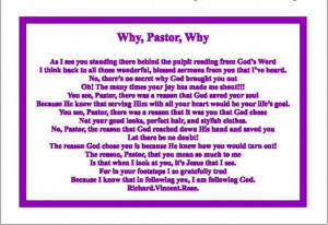 Why, Pastor, Why Exclusive Pastor Appreciation Gifts Why, Pastor ...