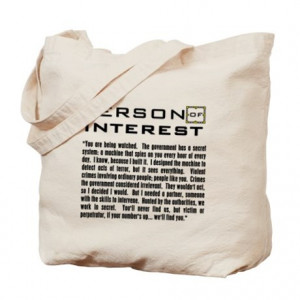 ... > Christmas Bags & Totes > Person of Interest Opening Quote Tote Bag