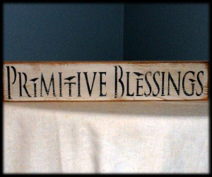 Primitive Blessings with Crows Wooden Sign Primitive Decor-Primitive ...