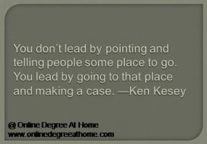 Educational leadership quotes. You don’t lead by pointing and ...