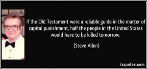 If the Old Testament were a reliable guide in the matter of capital ...