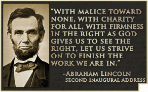 Powerful quote from Abraham Lincoln’s second inaugural ... | Quotes